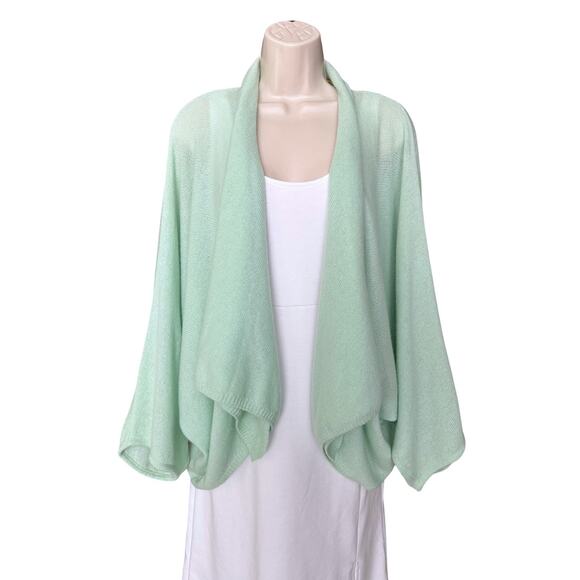 Minnie Rose Cashmere Oversized Open Cardigan, Size XS/S, Mint Green - Picture 1 of 10